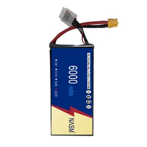 FPV Battery Rechargeable 2S 3S 4S 5S 6S Lipo Li Polymer Battery 22.2V 6000 Mah Drone Battery For Micro Racing 6000mah XT60