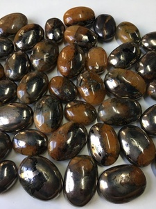 คริสตัลไพไรต์ธรรมชาติคุณภาพสูงหินพาร์มาเลอร์สีทองกึ่งมีค่าพลอยแกะสลักสำหรับการรักษาเรกิฮวงจุ้ย - Product Image 5