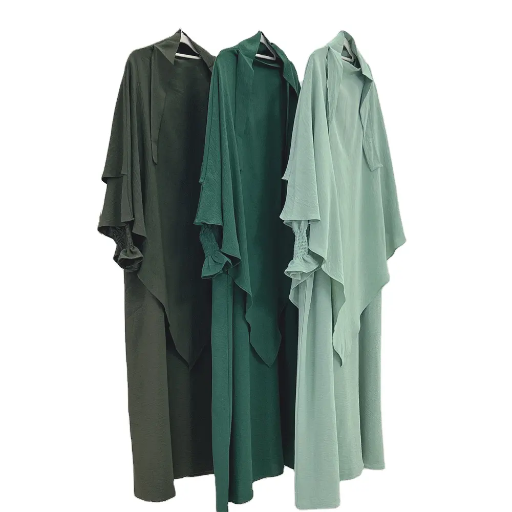 Mới thiết yếu đầy đủ chiều dài số lượng lớn abaya khiêm tốn Dresses đồng bằng rắn màu truyền thống cổ điển hồi giáo hồi giáo mạ phụ nữ abaya