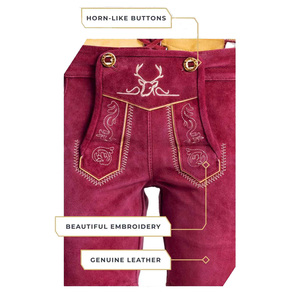 Most Attractive <b>Women's</b> Original <b>Lederhosen</b> German Bavarian Hot Pants Ladies Trouser Pants <b>Women</b> Oktoberfest <b>Lederhosen</b> Outfit - Product Image 4