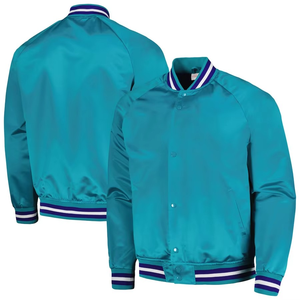 Chaquetas de satén personalizadas para hombre Chaqueta de equipo deportivo de satén de béisbol Tasa de venta total 2025 Chaqueta de satén - Product Image 2