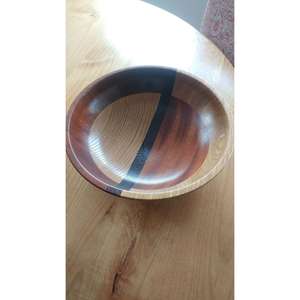 Acacia de haute qualité dernier bol à salade résistance à l'eau enduit bols de service en bois finis bol de cuisine décoratif de haut rang - Product Image 1