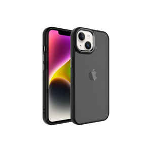 Coque de protection antichoc en PC rigide noir mat Netzy pour iPhone 14 Plus, style Ins, avec finition givrée, emballée - Product Image 1