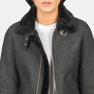 Trench en cuir de mouton femmes automne hiver 100% cuir véritable haute qualité avant Logo coupe-vent écologique - Product Image 6