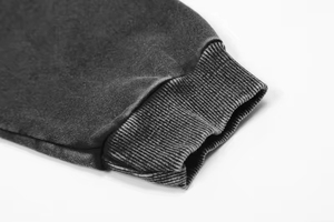 OEM 460 Gsm polyester/coton lourd lavé à l'acide pull surdimensionné à capuche Logo personnalisé brodé respirant hiver - Product Image 6