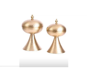 Olla caliente redonda de cromo plateado con diseño inspirado en Royal Ramadan y tapa de media luna para almacenamiento de Chapati y servicio de alimentos - Product Image 5