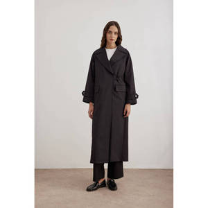 Women's <b>Leopard</b> <b>Print</b> Double Breasted Long Trench <b>Coat</b> with <b>Faux</b> <b>Fur</b> Lining - Product Image 1