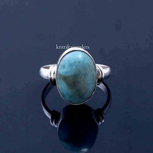 Handmade Unisex 925 Sterling Silver <b>Turquoise</b> Gemstone Wedding <b>Ring</b> High Quality Oval Cut Bezel Setting Bohemian Party Party - Product Image 3