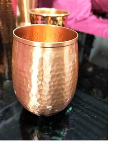 350 ML <b>Tumbler</b> Wine <b>Glass</b> Metal Handmade in India Ayurveda Yoga Health Benefits - Product Image 6