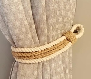 Abrazaderas para Cortinas Hechas a Mano con Cuerda de Yute y Algodón - Product Image 4