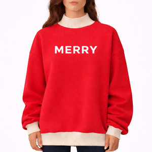 <b>Women</b> Oversized Mockneck <b>Sweatshirt</b> Relaxed Fit Winter Wear Soft Touch <b>Long</b> Sleeve Casual Pullover Badge Front Eco-Friendly - Product Image 2