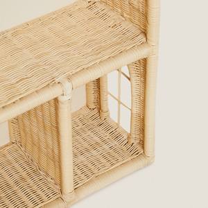 Kids Room <b>Wall</b> Hanging Bookshelf Rattan House Shaped Bookcase Nordic <b>Wall</b>-<b>mounted</b> Floating Bookcases - Product Image 6