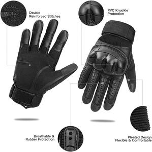 Gants de moto en cuir respirant pour motocross, à doigts entiers - Product Image 4