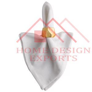 Wedding Decor Premium Quality Metal Golden Table Decor Napkin Ring Best Seller Aluminium Antique Gold Triangle <b>Band</b> Napkin Ring - Product Image 3