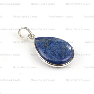 16x22mm Naturel Lapis Lazuli Guérison Cristal Pierre Précieuse À La Main Boho Larme 925 Pendentifs En Argent Fine Navajo Bijoux Pour Femmes - Product Image 3