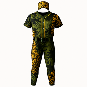 Conjunto de Béisbol Ligero de Compresión |   Cuello en V |   100% Poliéster |   Transpirable |   Impresión Digital |   Personalización Completa del Equipo - Product Image 4