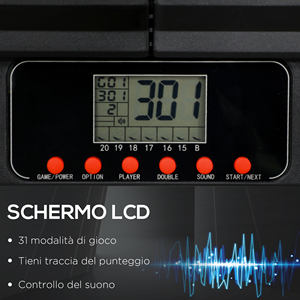 Sportnow กระดานปาเป้าอิเล็กทรอนิกส์ PP มี6ลูกดอกและจอแอลซีดีขนาด83x45x4ซม. สีแดงและสีดำ - Product Image 5