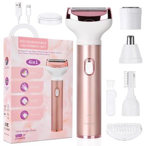 Depiladora Eléctrica 4 en 1 para Mujer, Depiladora USB sin Dolor con Doble Cuchilla para Bikini, Axilas, Piernas, Brazos y Rostro - Product Image 4