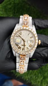 Luxury Fashion Business 41mm Moissanite Iced Hip Hop Unisex <b>Watch</b> VVS Diamond Tester Dial Customized High Quality Stainless - Product Image 3