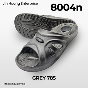 PVC <b>Men</b> Dark Grey Sandals Lightweight Anti Slip Comfortable Casual <b>Slippers</b> Bulk Wholesale Supplier @migo 8004n Made Malaysia - Product Image 3