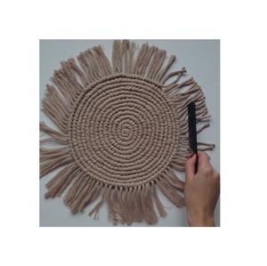 แผ่นรองจาน macrame การออกแบบที่ทันสมัยการตกแต่งตามธรรมชาติสำหรับงานเลี้ยงงานแต่งงานโรงแรมร้านอาหาร - Product Image 2