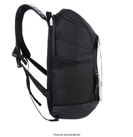 Bolsa de lona de baloncesto resistente con túnel de zapato de opción de logotipo personalizado y bolsillos laterales de malla para atletas y entrenadores
