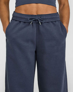 Pantalones de chándal de pierna ancha de la mejor calidad para mujer, de algodón 100% Material, transpirable, estampado de logotipo personalizado, cordón sólido OEM - Product Image 4