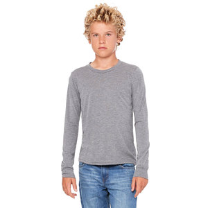 Bella Canvas 3501Y Camiseta Juvenil Manga Larga Camiseta Gris - Product Image 1