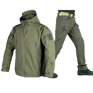 Chaqueta Deportiva Casual para Hombre, Cortavientos, de Softshell, con Forro Polar, Estampado Reflectante, Cierre de Cremallera, para Senderismo, Invierno, con Capucha - Product Image 3