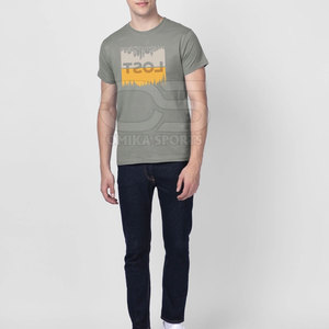 T-shirt imprimé élégant pour hommes Design graphique à la mode T-shirt imprimé en coton doux pour hommes - Product Image 4