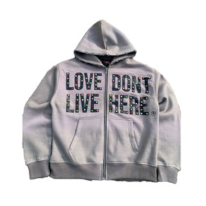 Men's Hoodies Rhinestone Pullover 100% Cotton Oversize Printing Custom Hoodies Manufacturers Heavyweight Hoodie for Men - Product Image 6