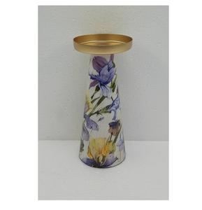 Design classique décalcomanie émail fini maison décorative luxe couleur bougeoir finition en laiton fait à la main personnalisé - Product Image 1