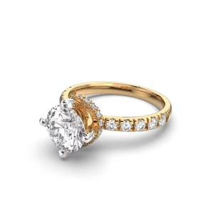 Anillo de compromiso de diamante creado en laboratorio para mujer, anillo de compromiso Cvd con propuesta de diamante de racimo VS de 2" - Product Image 2