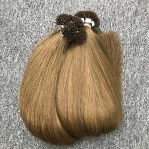 100% haute qualité Double dessiné pointe plate vietnamien Remy kératine vague droite acheter en vrac obtenir une remise sur les extensions de cheveux humains - Product Image 2