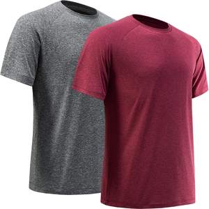 Camiseta deportiva para hombre de talla grande al por mayor, camiseta de entrenamiento de corte cuadrado extragrande de secado rápido de poliéster liso en blanco personalizada para hombre - Product Image 2
