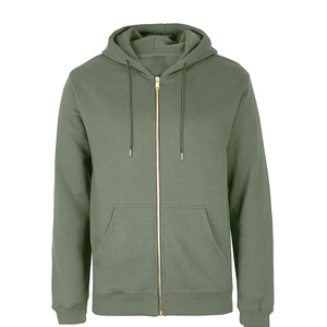 Sweat à capuche zippé en molleton de haute qualité avec logo personnalisé, créez vos propres sweats à capuche en molleton mélangé coton et logo pour homme - Product Image 1