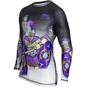Protector de sarpullido de manga larga púrpura, protector de sarpullido MMA de la mejor calidad, protector de sarpullido Jiu Jitsu y diseño de kimono Bjj Rash Guard - Product Image 1