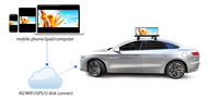 Letrero Publicitario LED Portátil para Techo de Taxi, Pantalla a Todo Color con Pantalla Superior, Función de Animación SDK, IP65