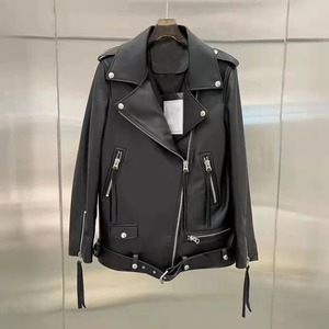 Veste en cuir véritable longueur standard 2024 Manteau homme Hiver Manteau long Modèle locomotive Qualité peau de mouton Imperméable Coupe-vent - Product Image 6