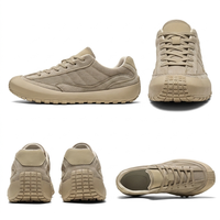 Chaussures de marche pour hommes en microfibre, semelle épaisse amortie, antidérapantes, protection des orteils, respirantes, basses, à lacets, décontractées