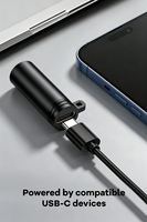 Encendedor Eléctrico USB C Portátil Mini, Dispositivo de Encendido Electrónico Activado por Flujo de Aire sin Llama para Teléfono Inteligente y Banco de Energía