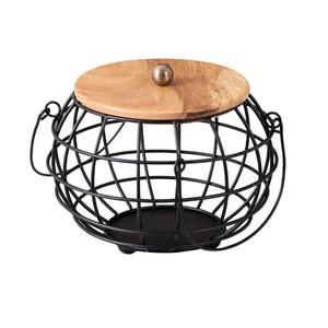 Set of 2 Wire <b>Metal</b> Fruit <b>Basket</b> Hand Curved Decorative Wire <b>Metal</b> <b>Storage</b> <b>Basket</b> Unique Style Antique Finishing <b>Basket</b> Home Use - Product Image 3