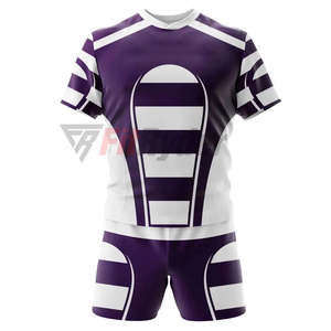 Uniforme de Rugby Unisex con Logotipo Personalizado al por Mayor, Nuevo Diseño, Ropa de Equipo de Secado Rápido, Anti-UV, Talla Grande, Material de Poliéster Transpirable, OEM - Product Image 2