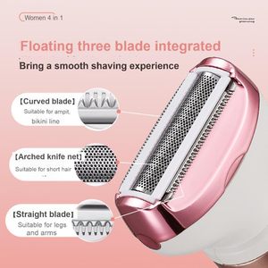 Rasoir Électrique Sans Fil 4-en-1 pour Femme, Tondeuse Rotative Humide/Sec, Épilateur Rechargeable Indolore et Étanche IPX7 - Product Image 2