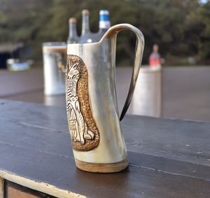 High Quality 100% Buffalo Horn Ceramic <b>Mug</b> Handmade Viking Drinking Horn <b>Mugs</b> at Wholesale Prices - Product Image 4