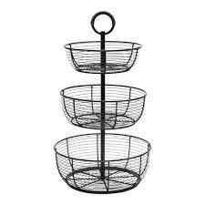 Metal 2 Tier Standing <b>Wire</b> Storage <b>Basket</b> - Product Image 2