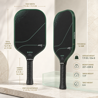 Raquette de pickleball personnalisée JADE 1:1 avec technologie de surface SICmatrix et noyau flottant MPP allongé