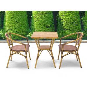 Modern Square Aluminum <b>Table</b> 60x60cm Durable Outdoor Furniture Steel Marble Pattern CFD68220 - Product Image 6