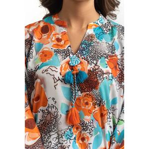 Traje Casual de 3 Piezas para Mujer, Estampado, para Verano, Color Blanco - Product Image 5