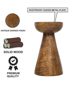 Portavelas de Madera, Portavelas de Madera Hechos a Mano para Sala de Estar, Centro de Mesa - Product Image 3